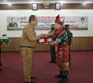Wabup Asahan Terima Kunjungan Pusterad Brigjend TNI Tri Nugraha Hartanta